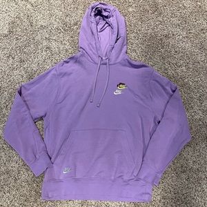 NIKE MULTI-LOGO LILAC HOODIE